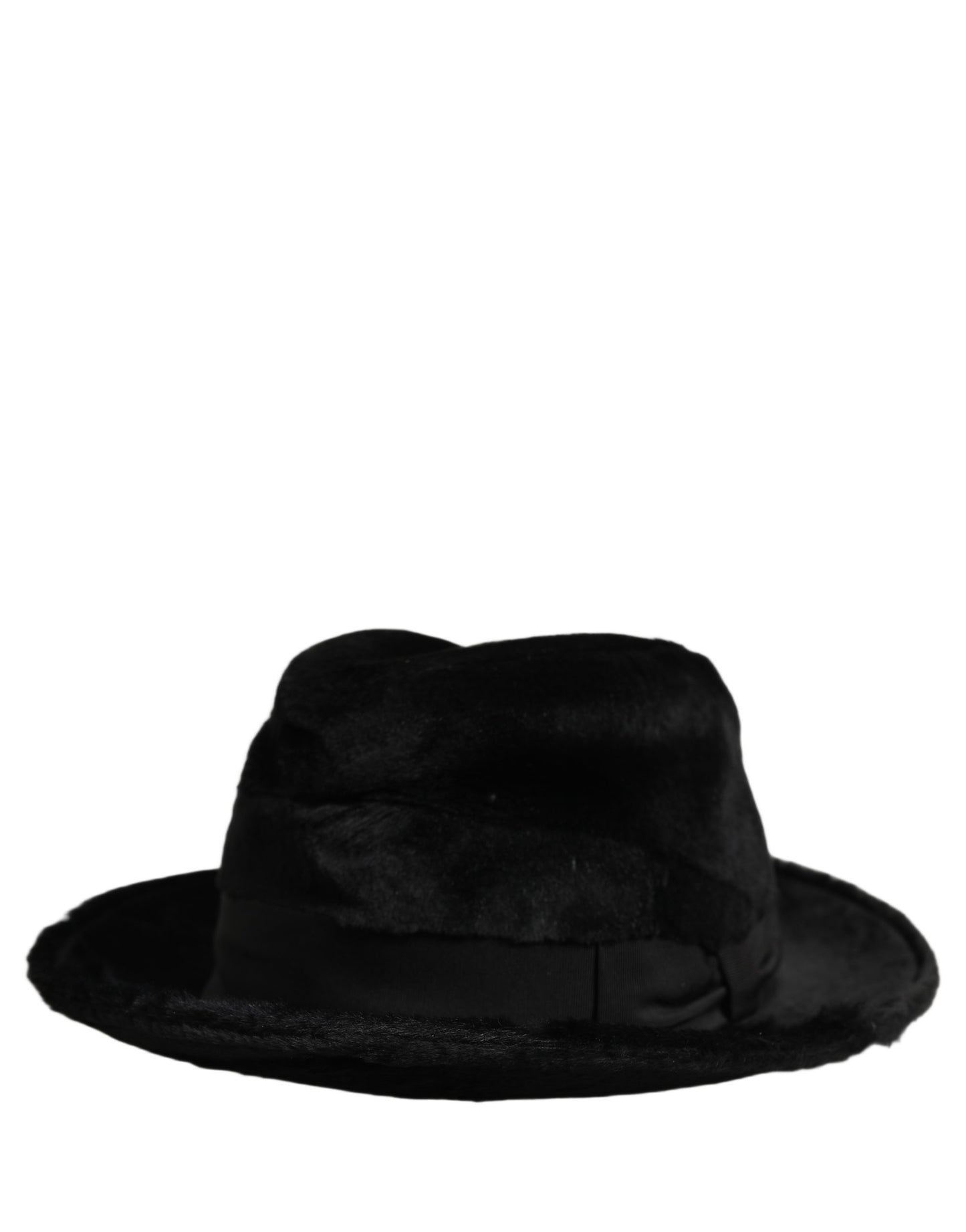 Dolce & Gabbana Men Black Classic Wide Brim Fedora Hat