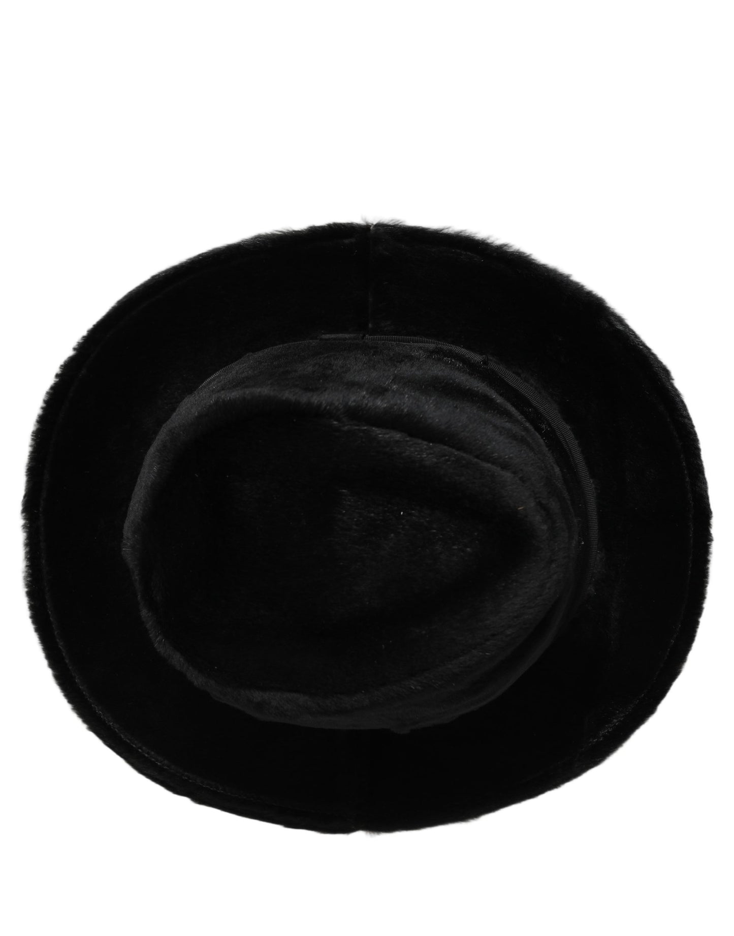 Dolce & Gabbana Men Black Classic Wide Brim Fedora Hat