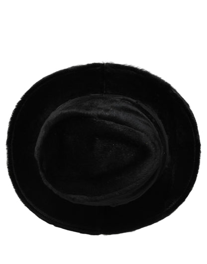 Dolce & Gabbana Men Black Classic Wide Brim Fedora Hat