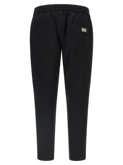 Dolce & Gabbana Black Cotton Casual Pants