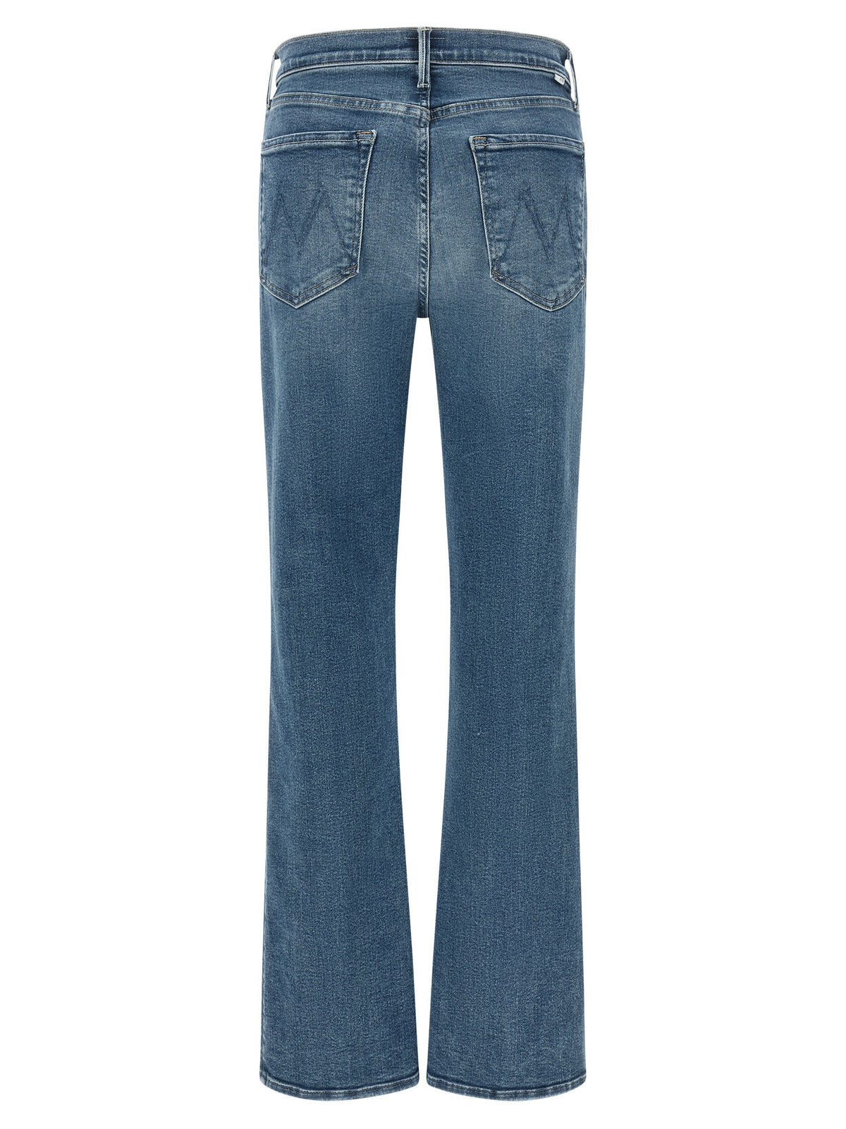 Mother Denim Blue Cotton Flared Jeans