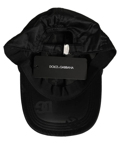 Dolce & Gabbana Men Black DG Monogram Baseball Cap