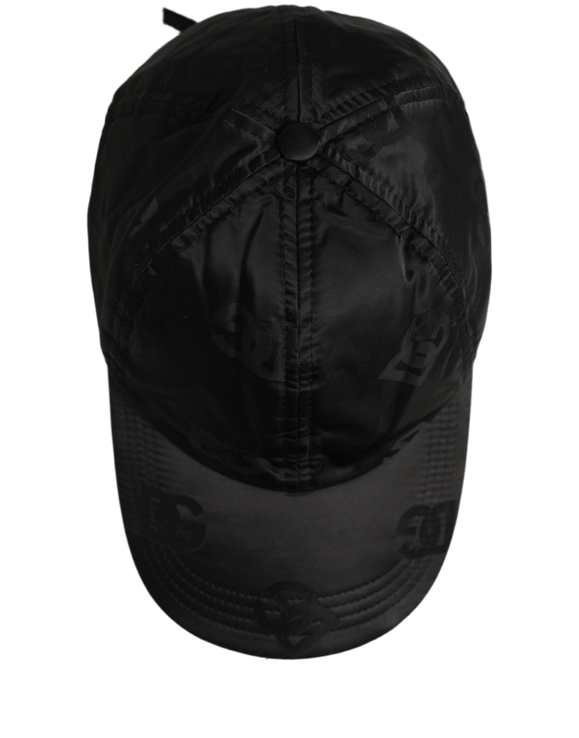 Dolce & Gabbana Men Black DG Monogram Baseball Cap