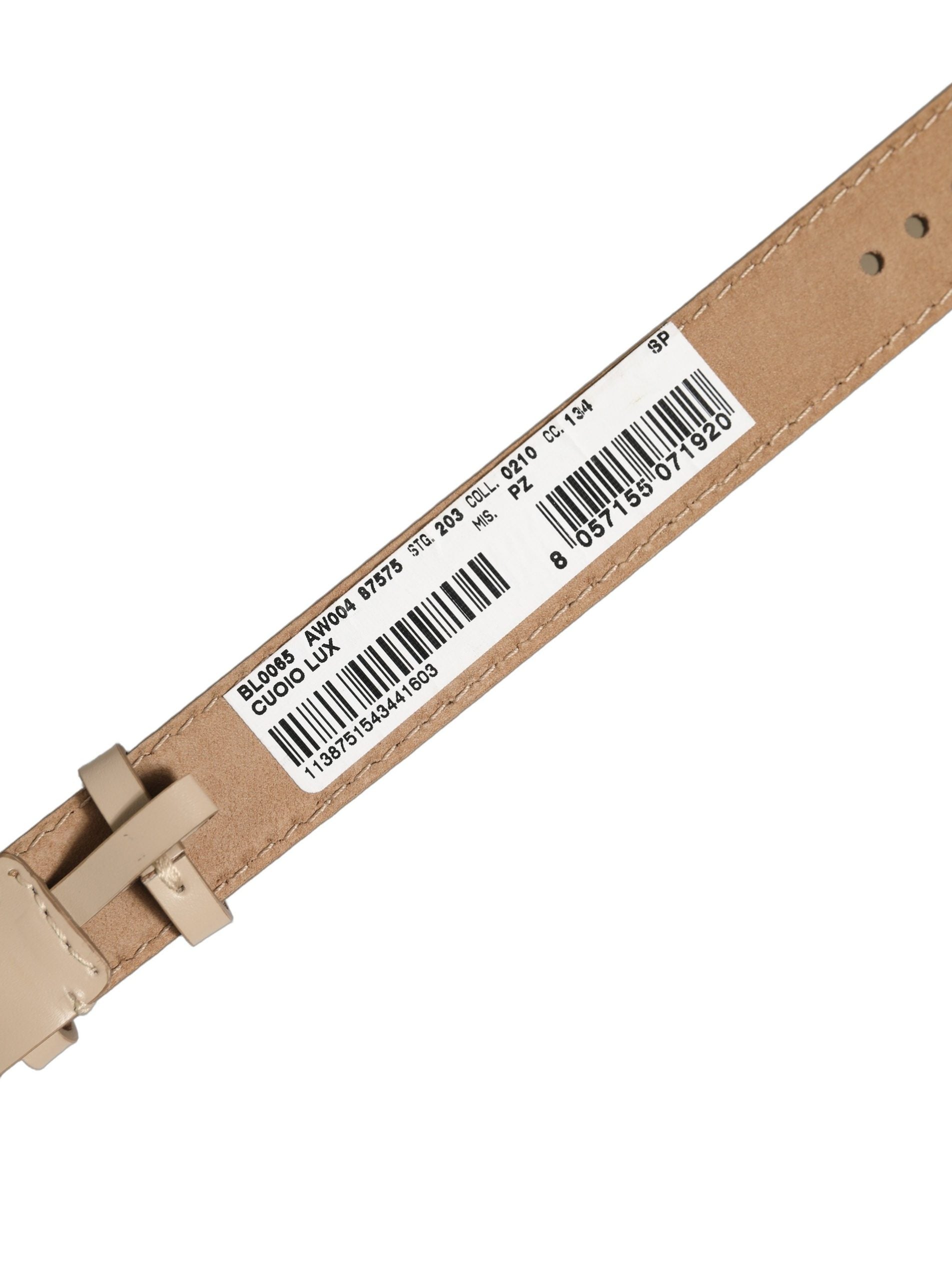 Dolce & Gabbana Beige Calfskin Leather Gold Buckle Bracelet Strap