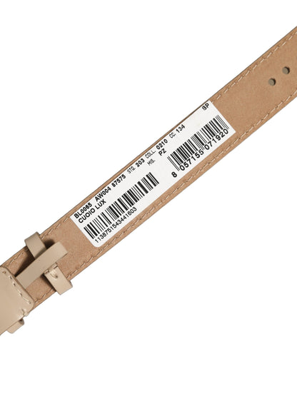 Dolce & Gabbana Beige Calfskin Leather Gold Buckle Bracelet Strap