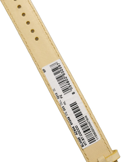 Dolce & Gabbana Beige Embossed Leather Gold Buckle Bracelet Strap