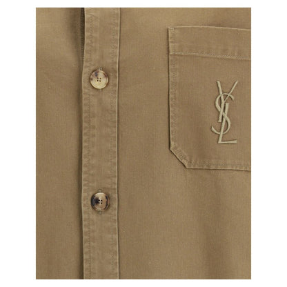 Saint Laurent Bicolor Cotton Denim Jacket