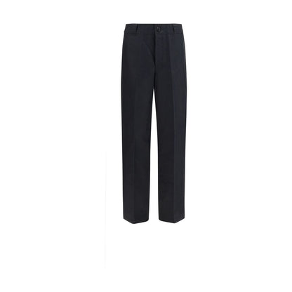 Prada Technical Wide-Leg Canvas Pants - Black