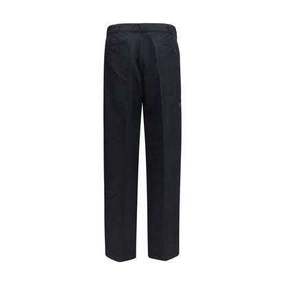 Prada Technical Wide-Leg Canvas Pants - Black