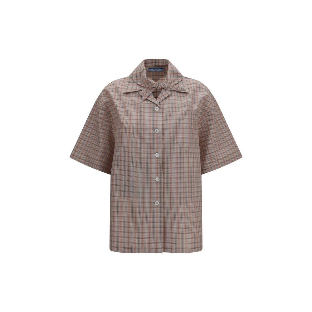 Prada Multicolor Check Cotton Shortsleeve Shirt