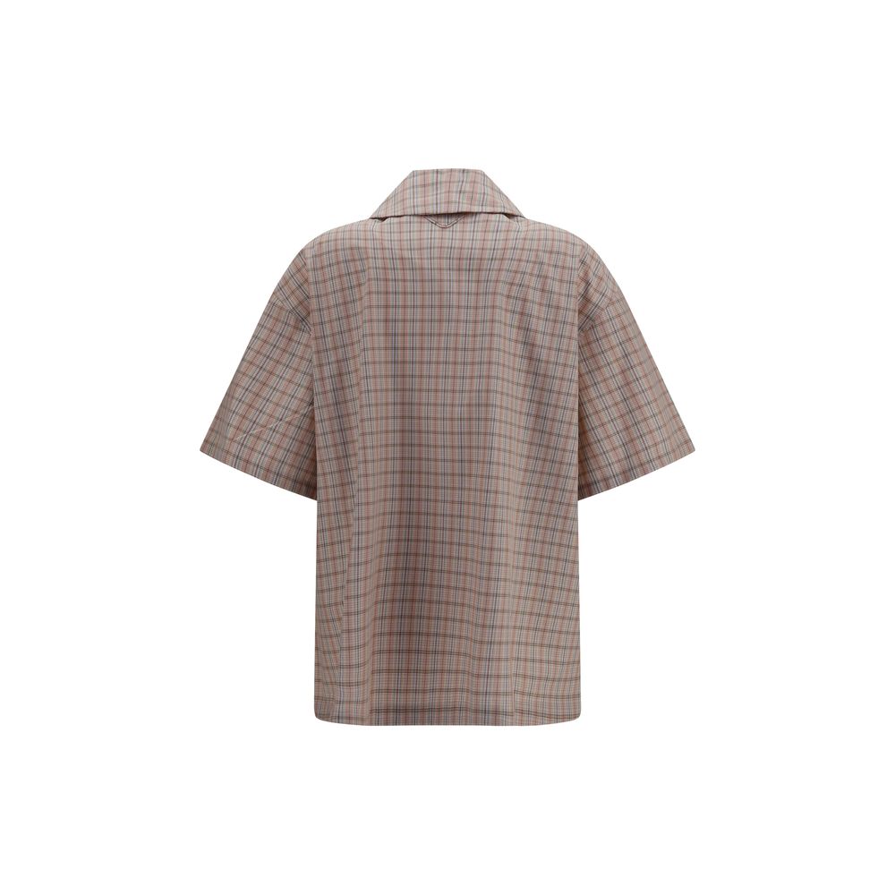 Prada Multicolor Check Cotton Shortsleeve Shirt