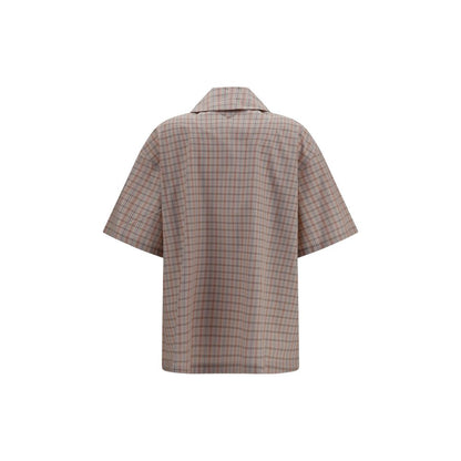 Prada Multicolor Check Cotton Shortsleeve Shirt