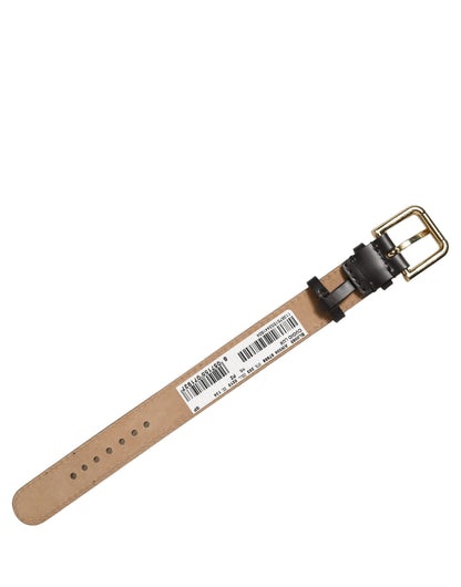Dolce & Gabbana Black Calfskin Leather Gold Buckle Belt Strap Bracelet