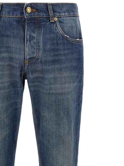 Dolce & Gabbana Blue Cotton Straight-Leg Jeans