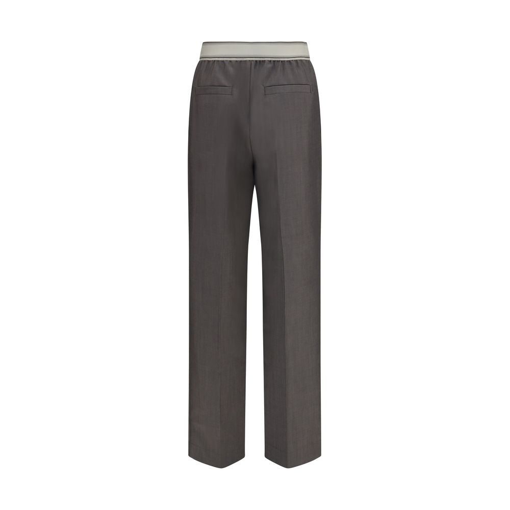 Versace Gray Wool and Mohair Oves Aries Pants