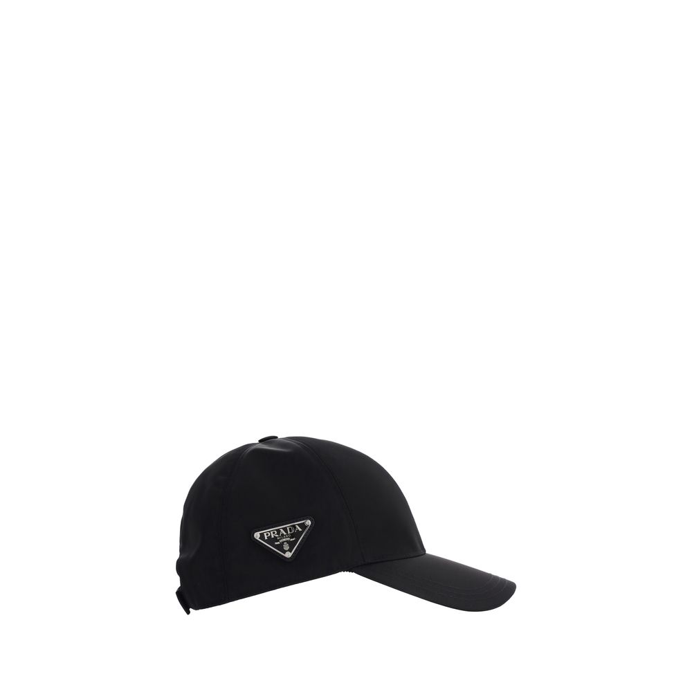 Prada Black Recycled Polyamide Baseball Cap