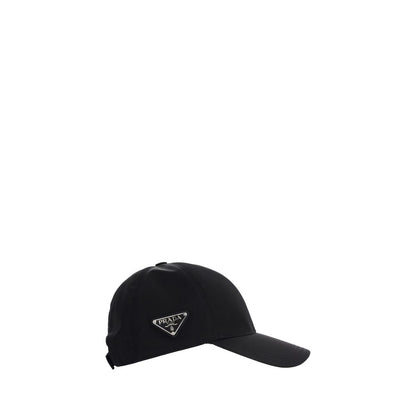 Prada Black Recycled Polyamide Baseball Cap
