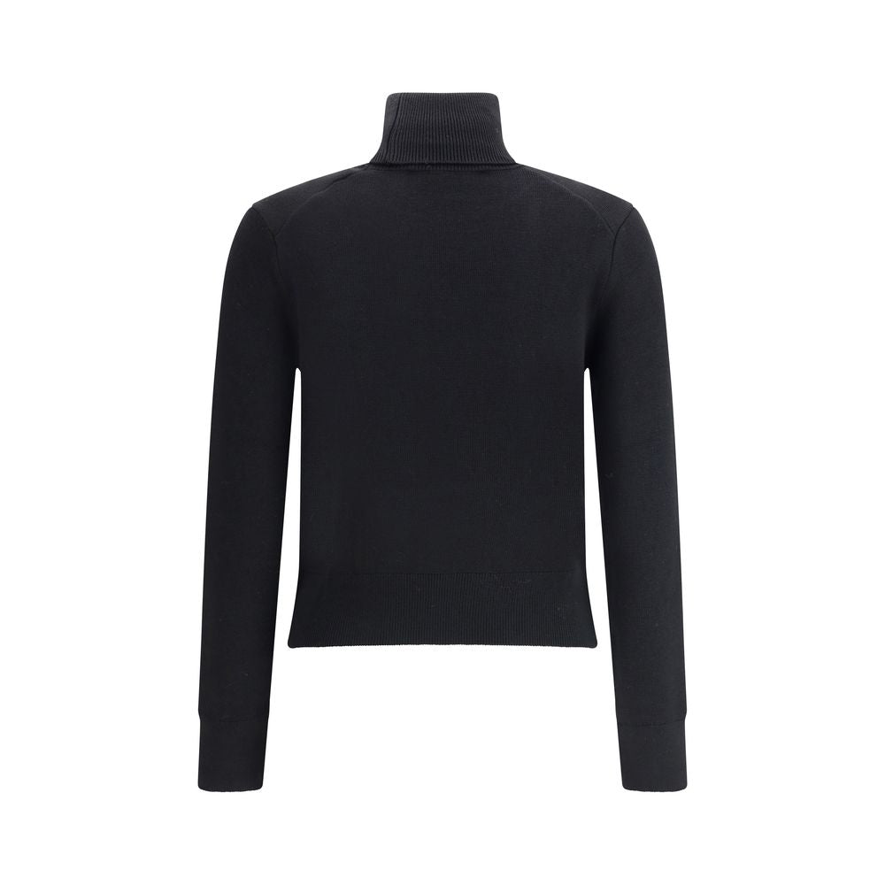 Ami Paris Black Merino Wool Turtleneck