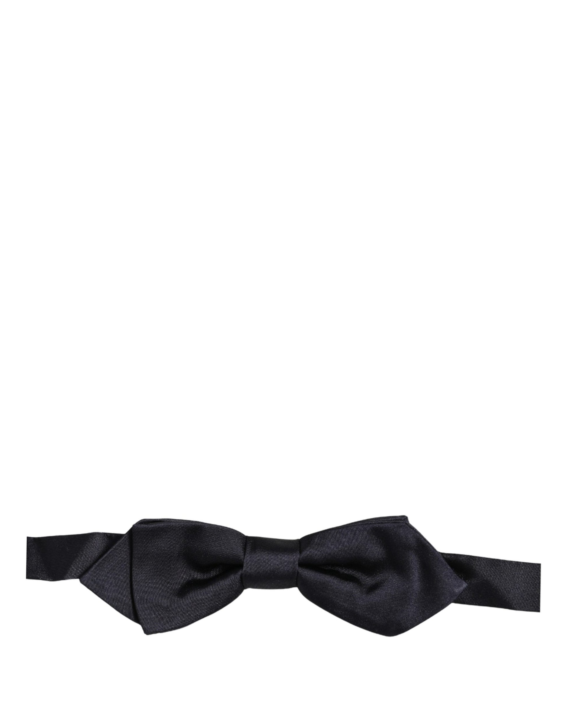 Dolce & Gabbana Men Dark Blue 100% Silk Adjustable Neck Papillon Bow Tie