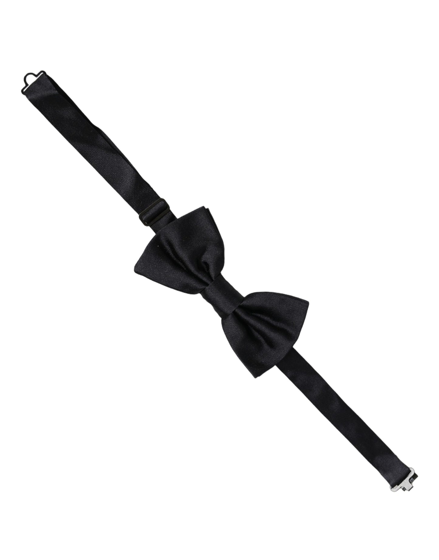 Dolce & Gabbana Men Black 100% Silk Adjustable Neck Papillon Bow Tie