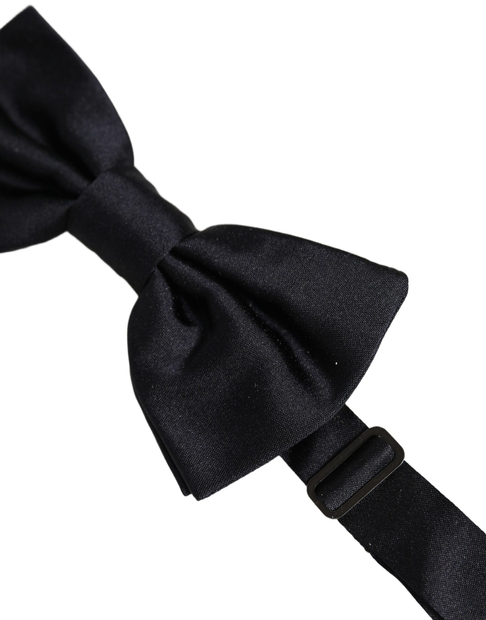 Dolce & Gabbana Men Black 100% Silk Adjustable Neck Papillon Bow Tie