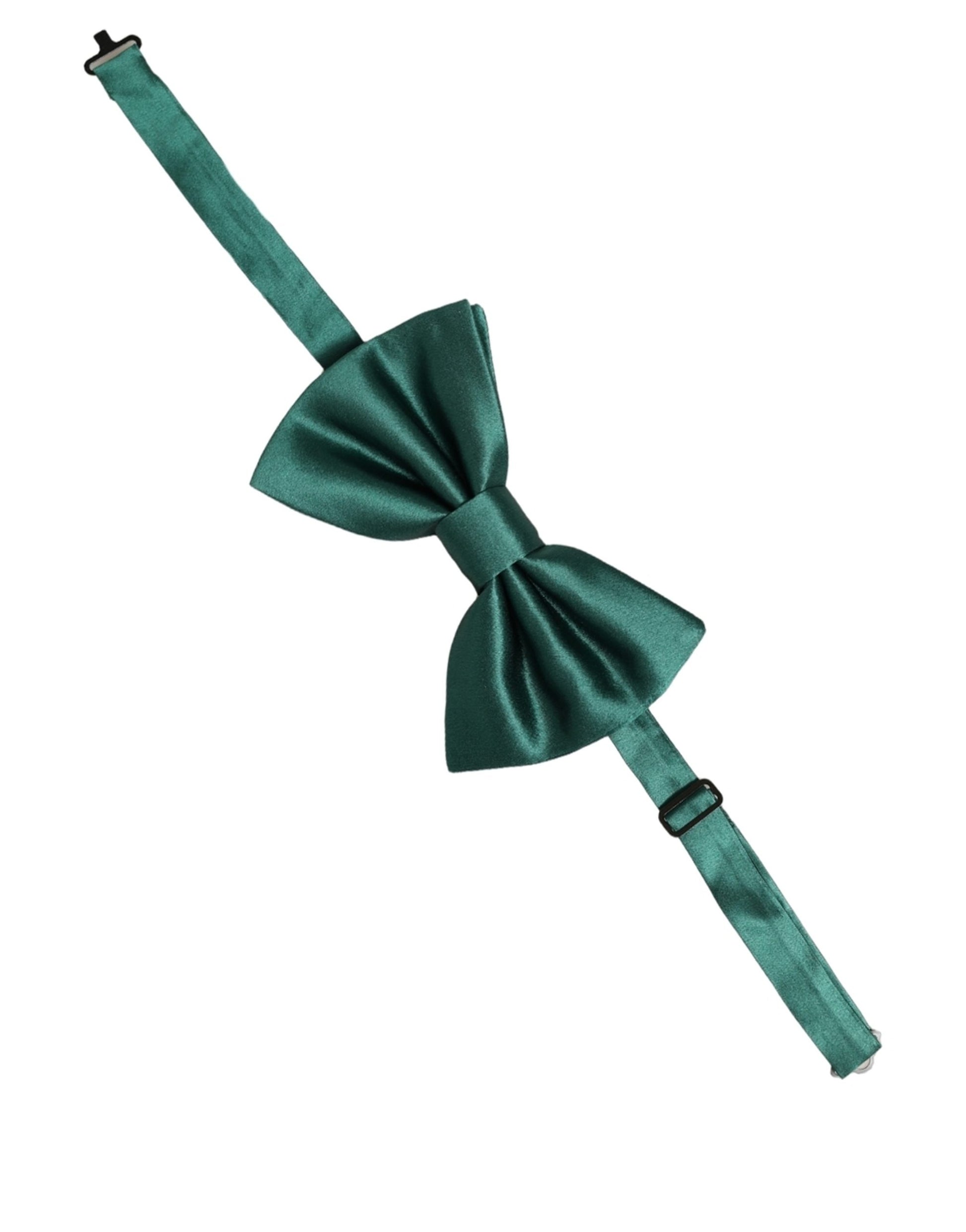Dolce & Gabbana Men Green 100% Silk Adjustable Neck Papillon Bow Tie