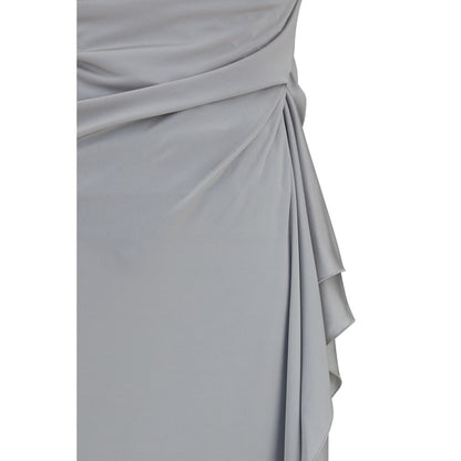 Versace Gray Viscose Sleeveless Casual Dress with Medusa Hardware