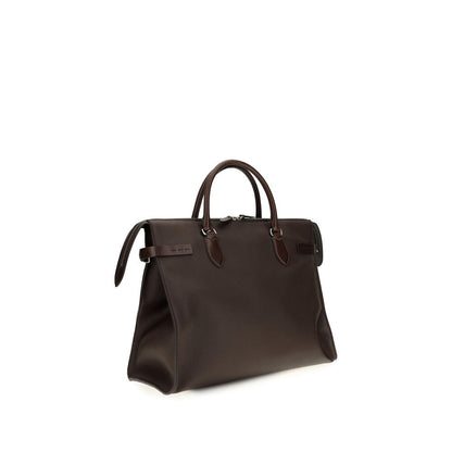 Valentino Garavani Brown Calf Leather Bos Taurus Shoulder Bag