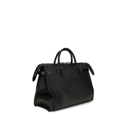 Valentino Garavani Black Calf Leather Bos Taurus Shoulder Bag