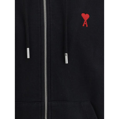 Ami Paris Black Cotton Sweatshirt
