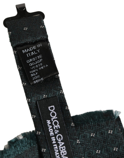 Dolce & Gabbana Men Green Patterned Adjustable Neck Papillon Bow Tie