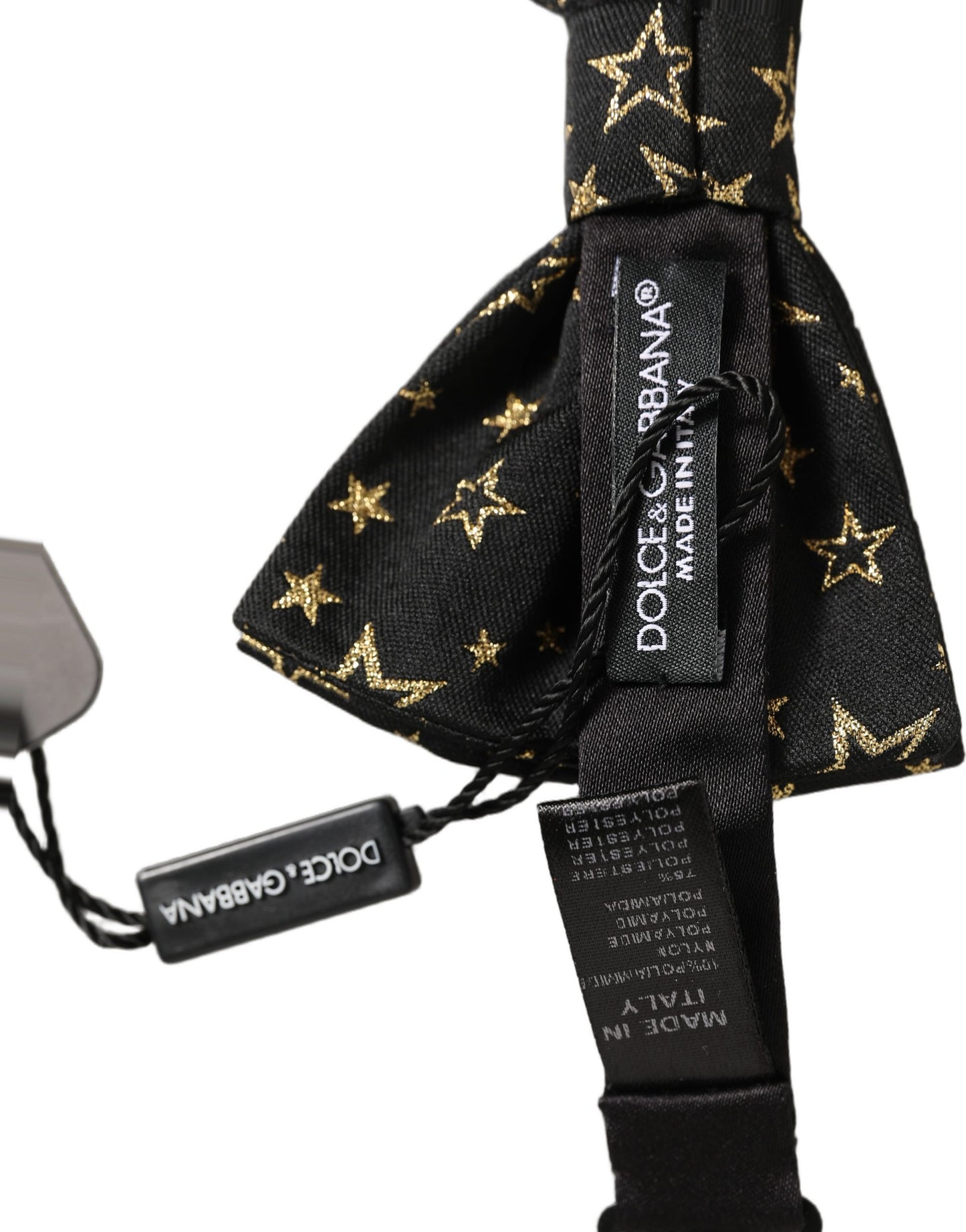 Dolce & Gabbana Men Black Star Adjustable Neck Papillon Bow Tie