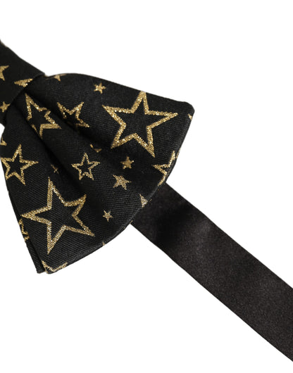Dolce & Gabbana Men Black Star Adjustable Neck Papillon Bow Tie