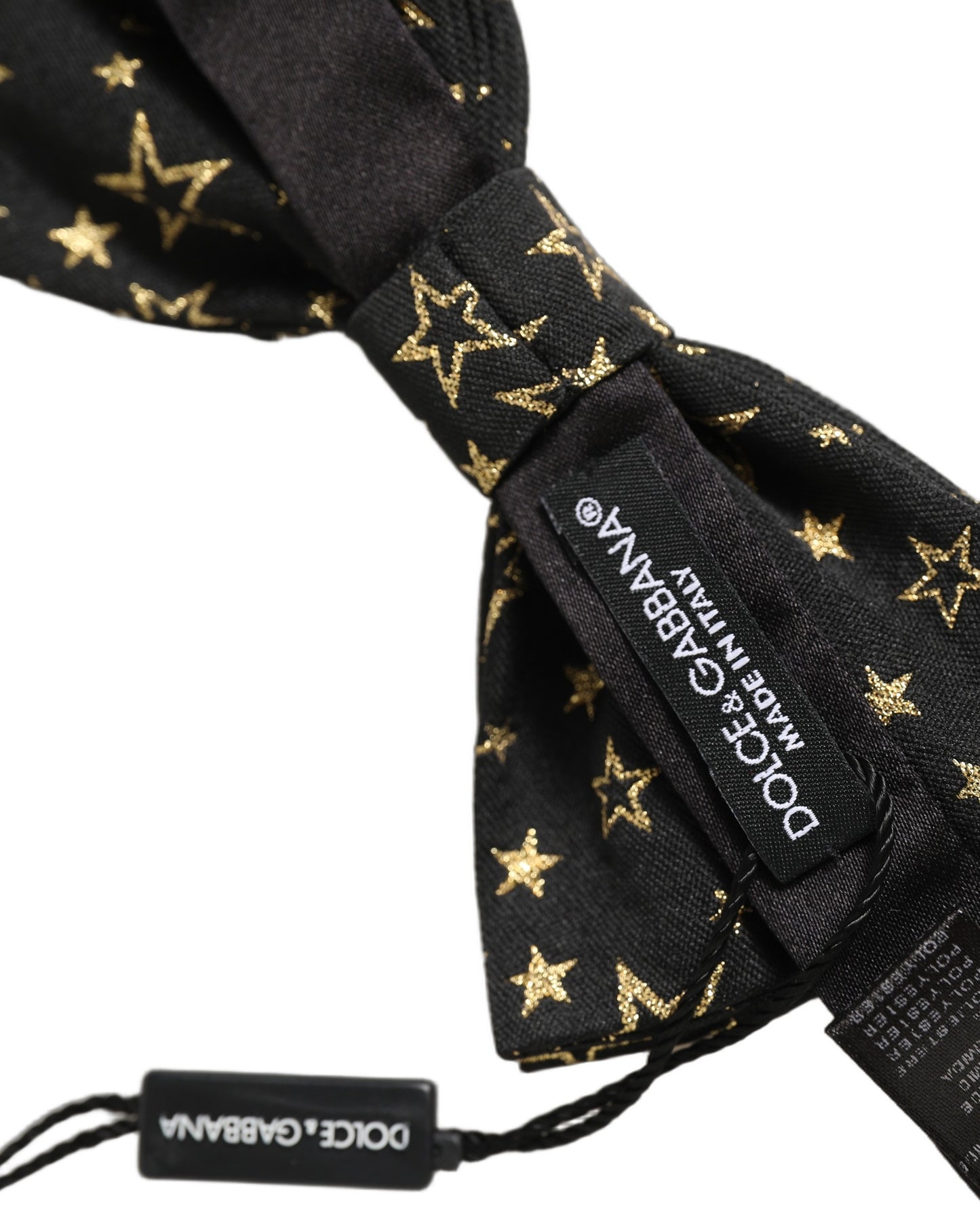 Dolce & Gabbana Men Black Star Adjustable Neck Papillon Bow Tie