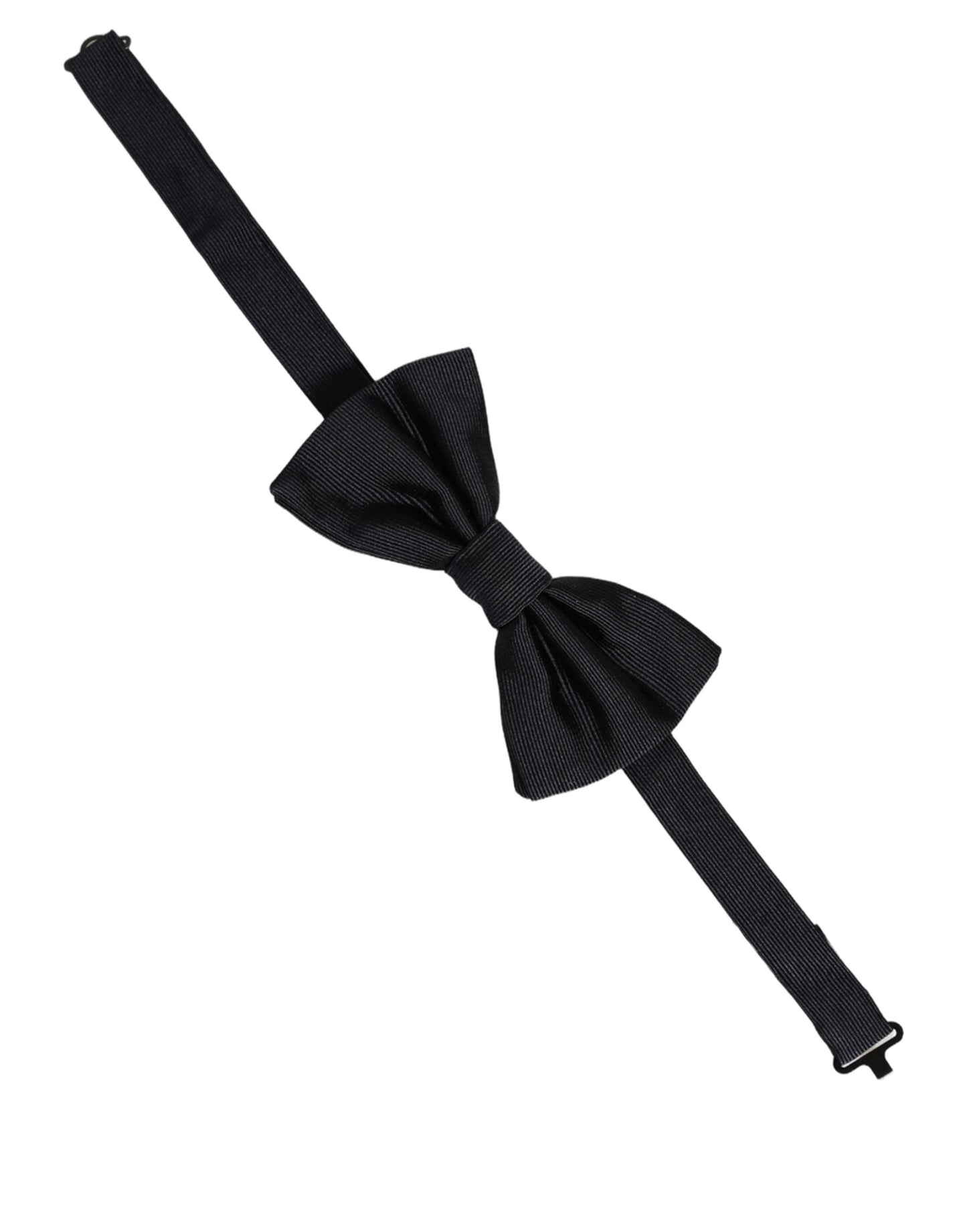 Dolce & Gabbana Men Black 100% Silk Adjustable Neck Papillon Bow Tie