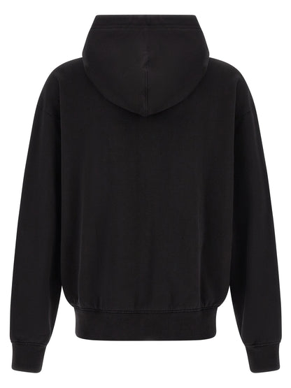 Dolce & Gabbana Black Cotton Hoodie with Embroidered Coat of Arms