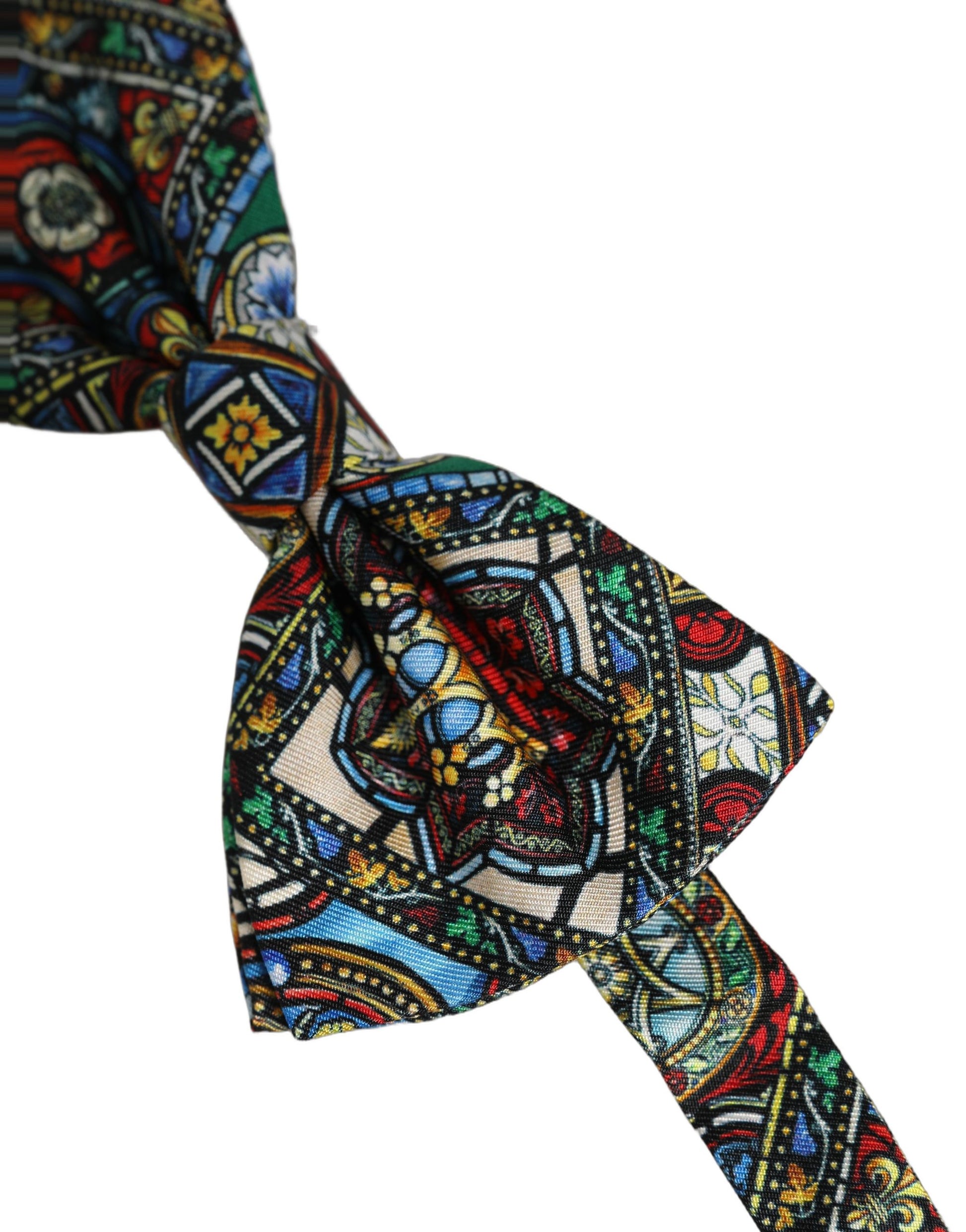 Dolce & Gabbana Men Multicolor Sicilian Adjustable Neck Papillon Bow Tie