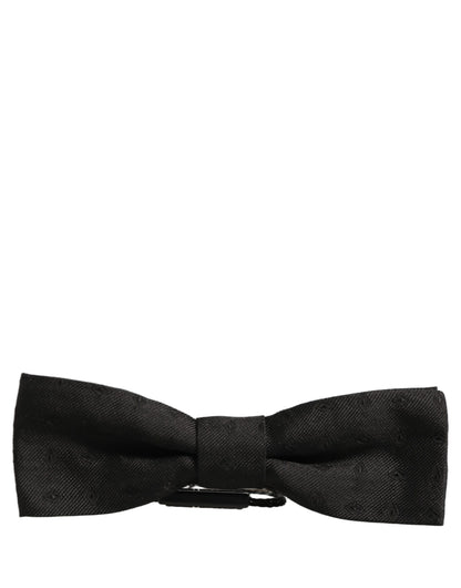 Dolce & Gabbana Men Black 100% Silk Adjustable Neck Papillon Bow Tie