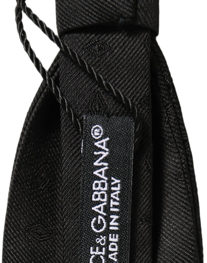 Dolce & Gabbana Men Black 100% Silk Adjustable Neck Papillon Bow Tie