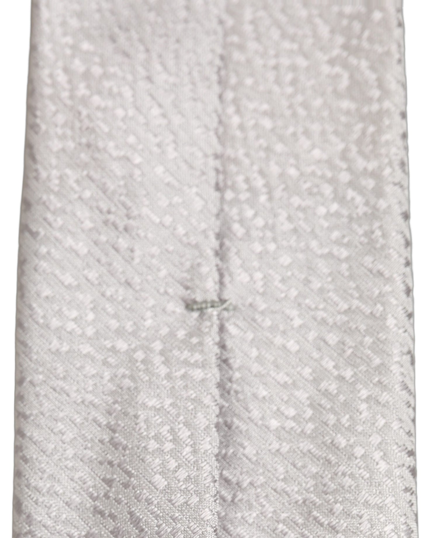 Dolce & Gabbana Men Gray 100% Silk Textured Adjustable Tied Necktie