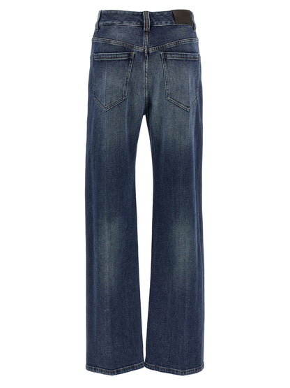 Brunello Cucinelli Blue Cotton Relaxed Fit Jeans