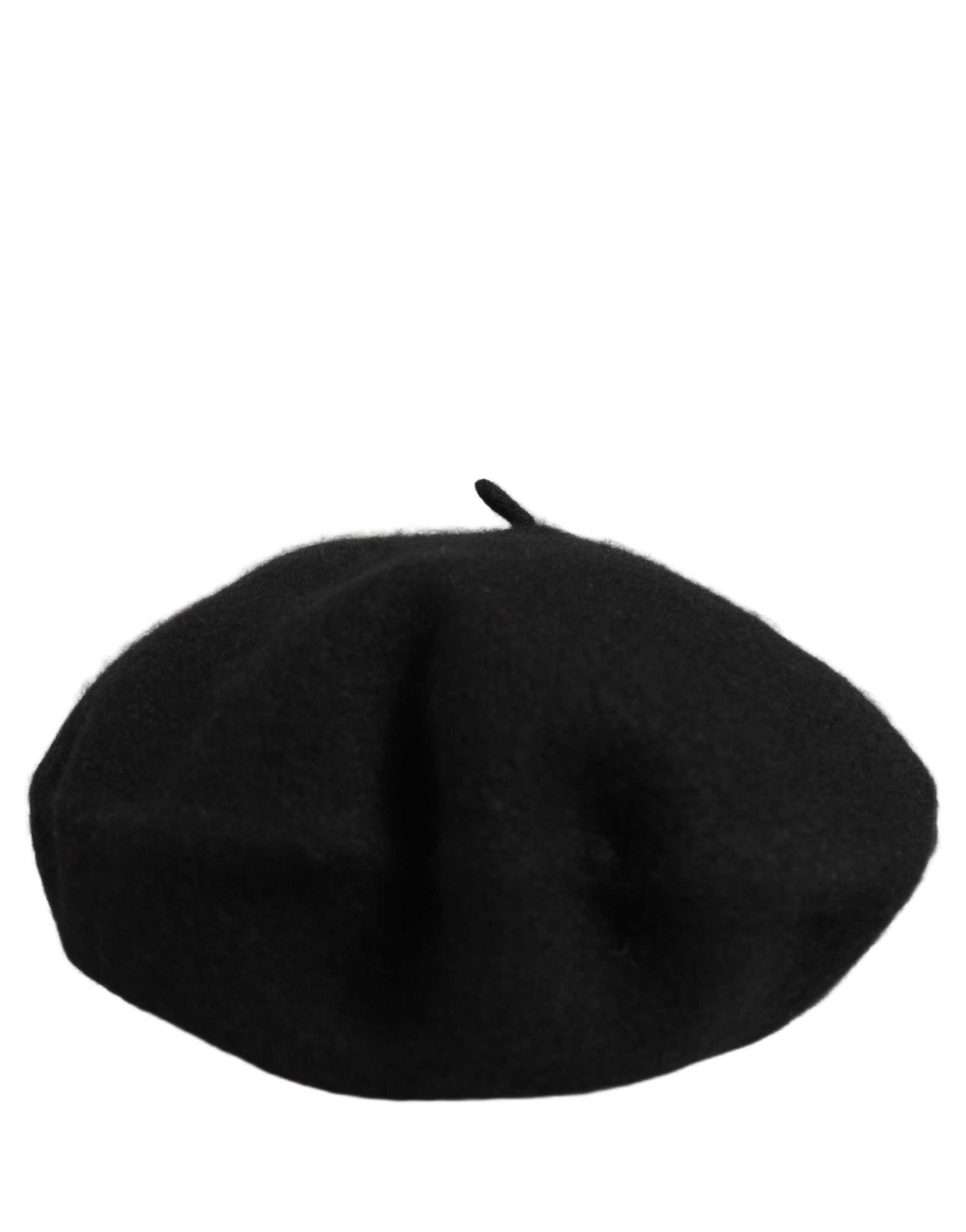 Dolce & Gabbana Black Wool French Style Beret Capello Hat
