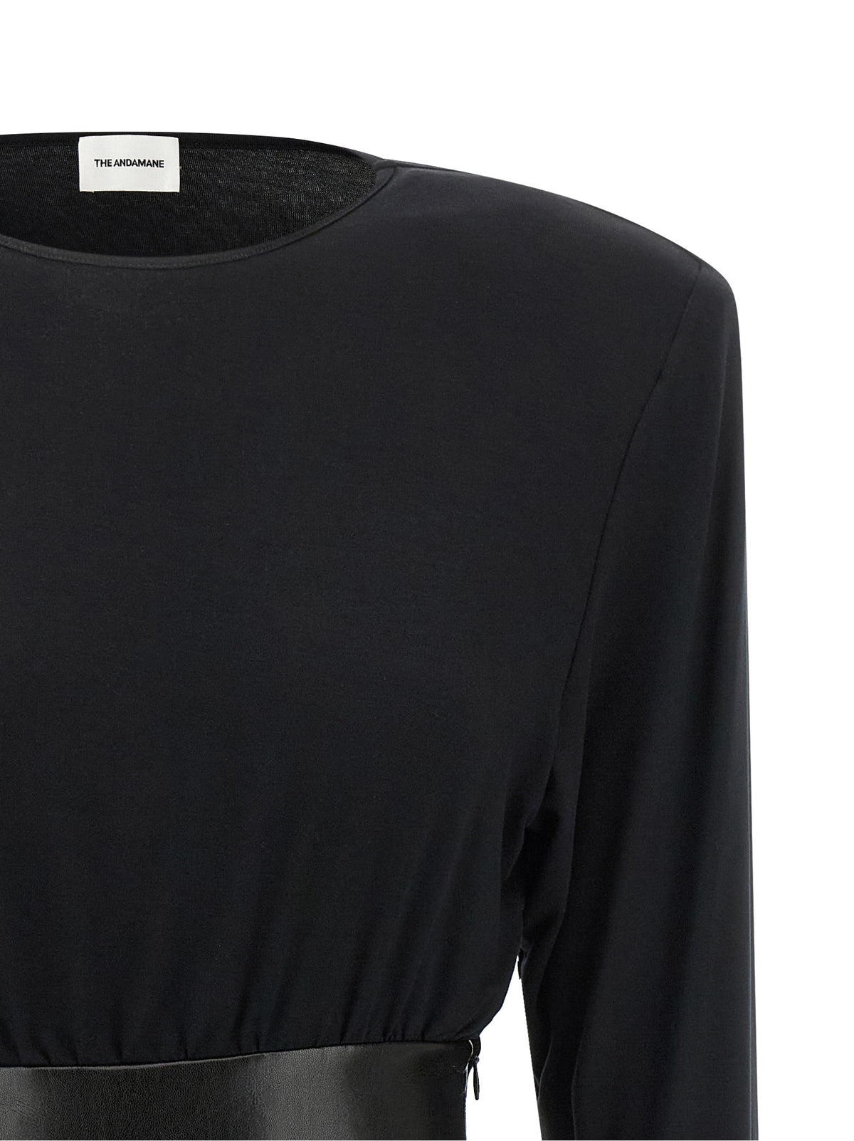 The Andamane Black Viscose Short Dress