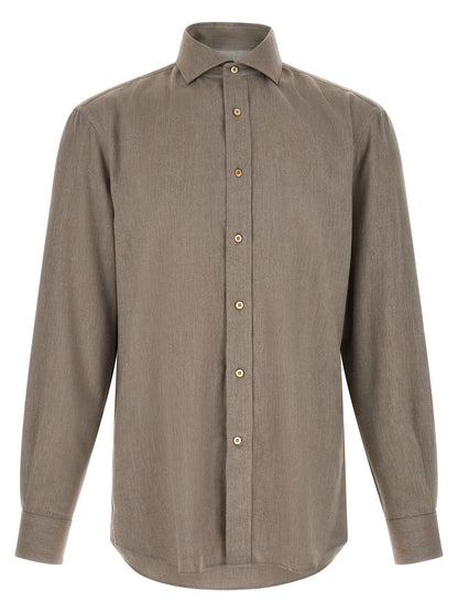 Brunello Cucinelli Gray Cotton Blouse