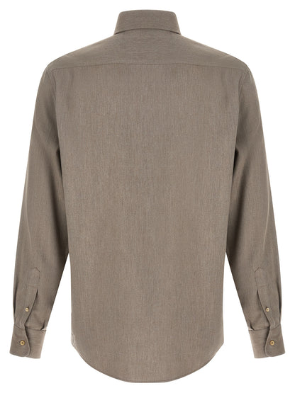 Brunello Cucinelli Gray Cotton Blouse