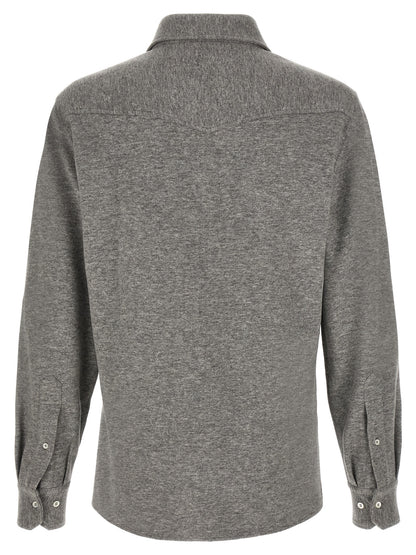 Brunello Cucinelli Gray Cashmere Blouse