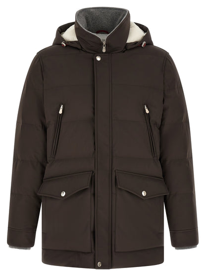 Brunello Cucinelli Brown Polyamide Parka