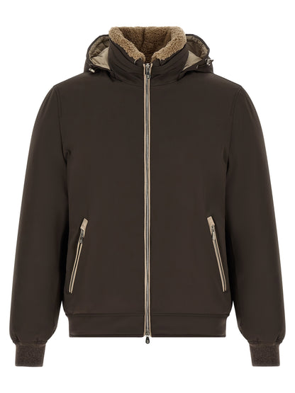 Brunello Cucinelli Brown Polyamide Full-Length Jacket