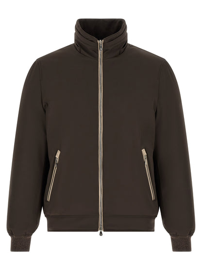 Brunello Cucinelli Brown Polyamide Full-Length Jacket