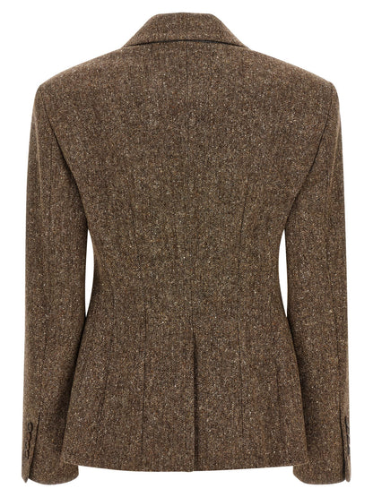 Brunello Cucinelli Brown Virgin Wool Blazer